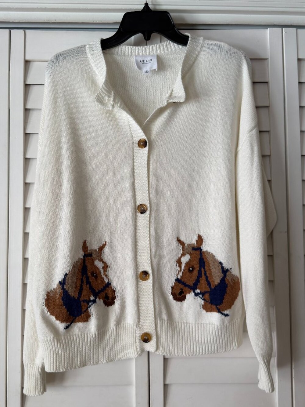 Le Lis "Off To The Stables" Cardigan - Size M